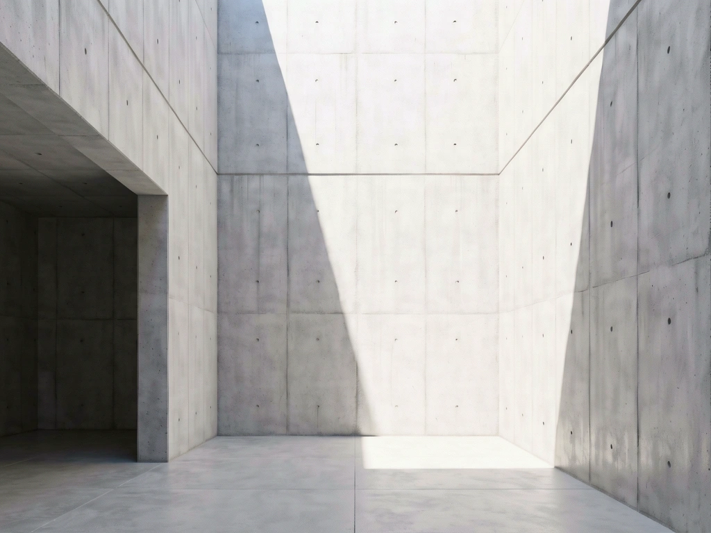 Focused light in a concrete space